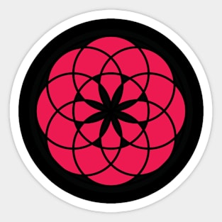 red flower of life Sticker